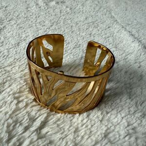 NWT Brighton Christo Maritzburg Wide Cuff Gold Tone Bracelet